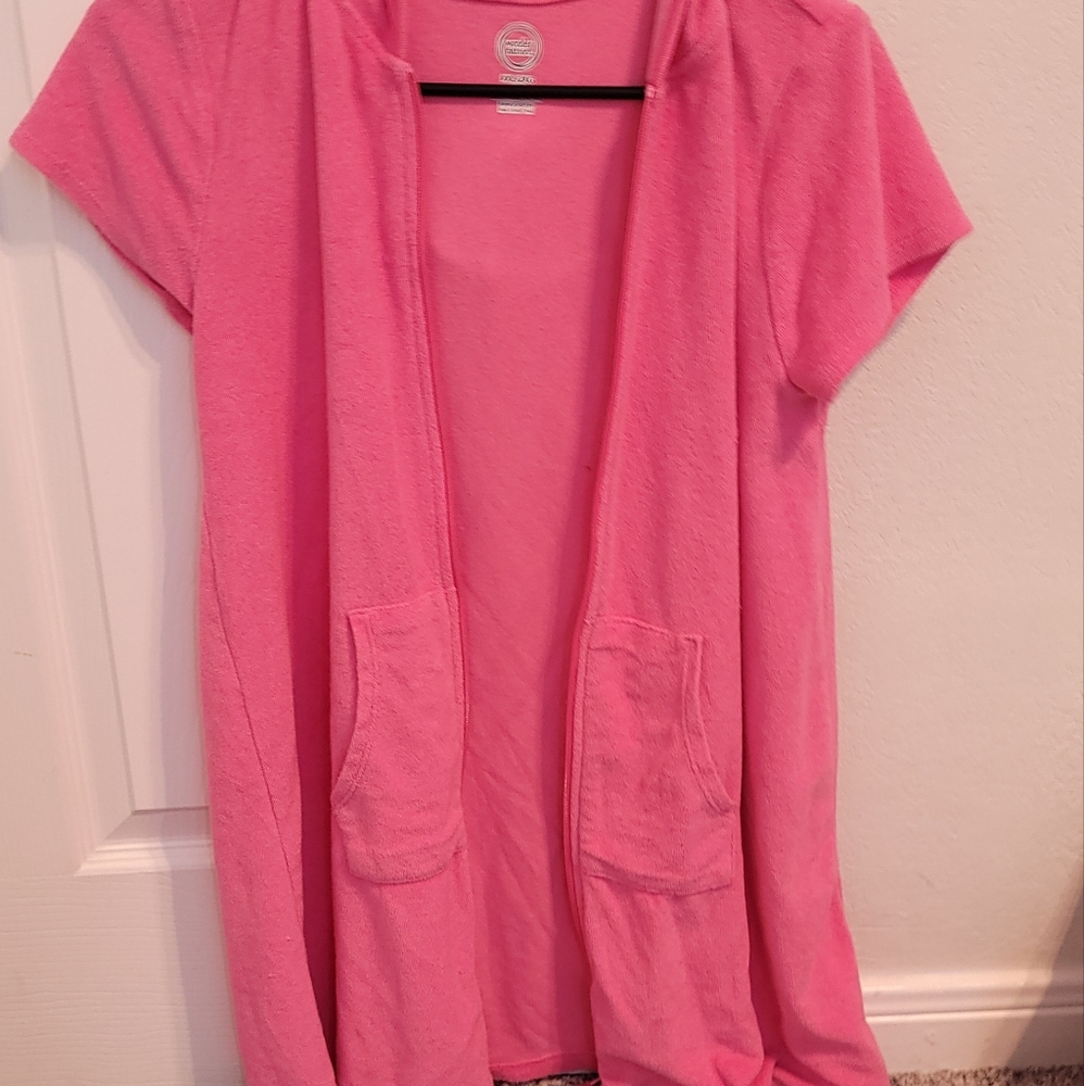 Hot pink girls cover up